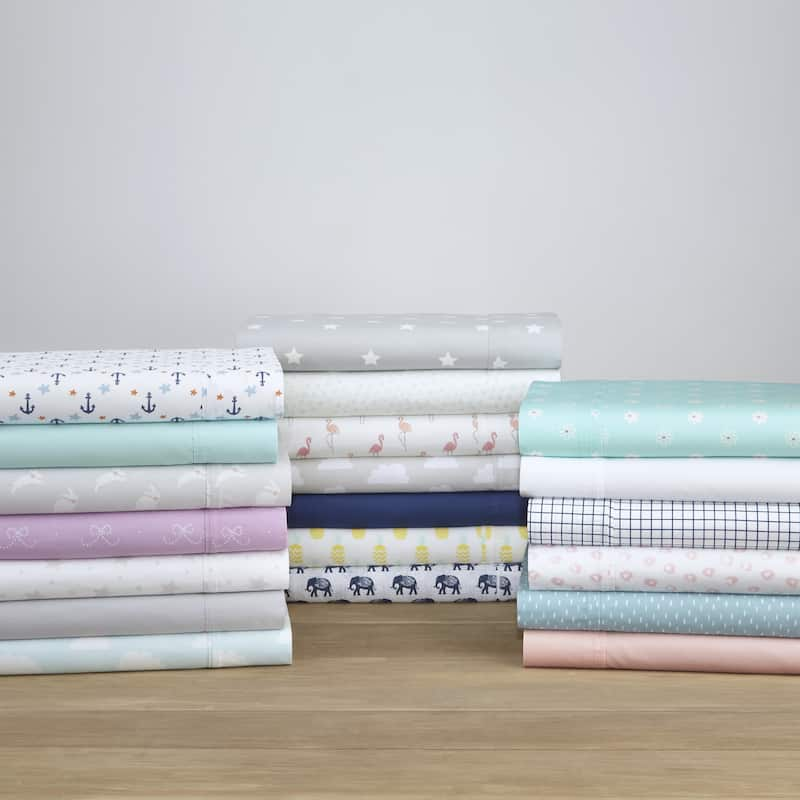 Pointehaven 200TC Cotton Percale Prints and Solids Bed Sheet Set