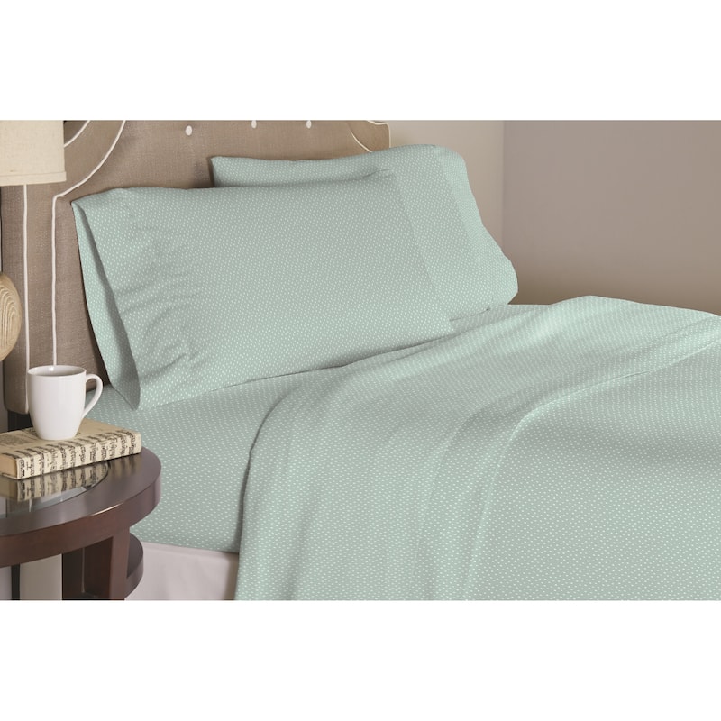 Pointehaven 200TC Cotton Percale Prints and Solids Bed Sheet Set