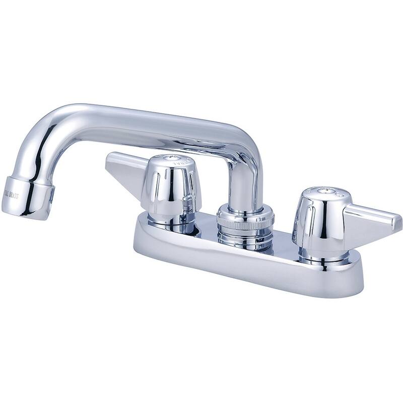 Central Brass Two Handle Cast Brass Kitchen Bar Faucet, 6" Tube Swivel Spout, - Chrome