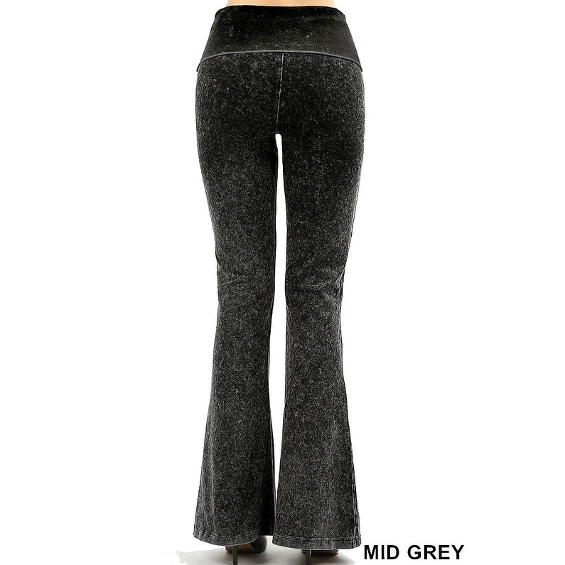 fold over flare yoga pants