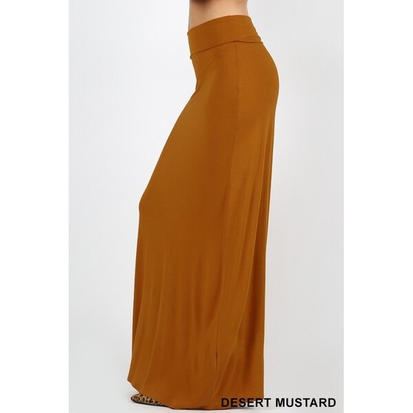 maxi skirt mustard