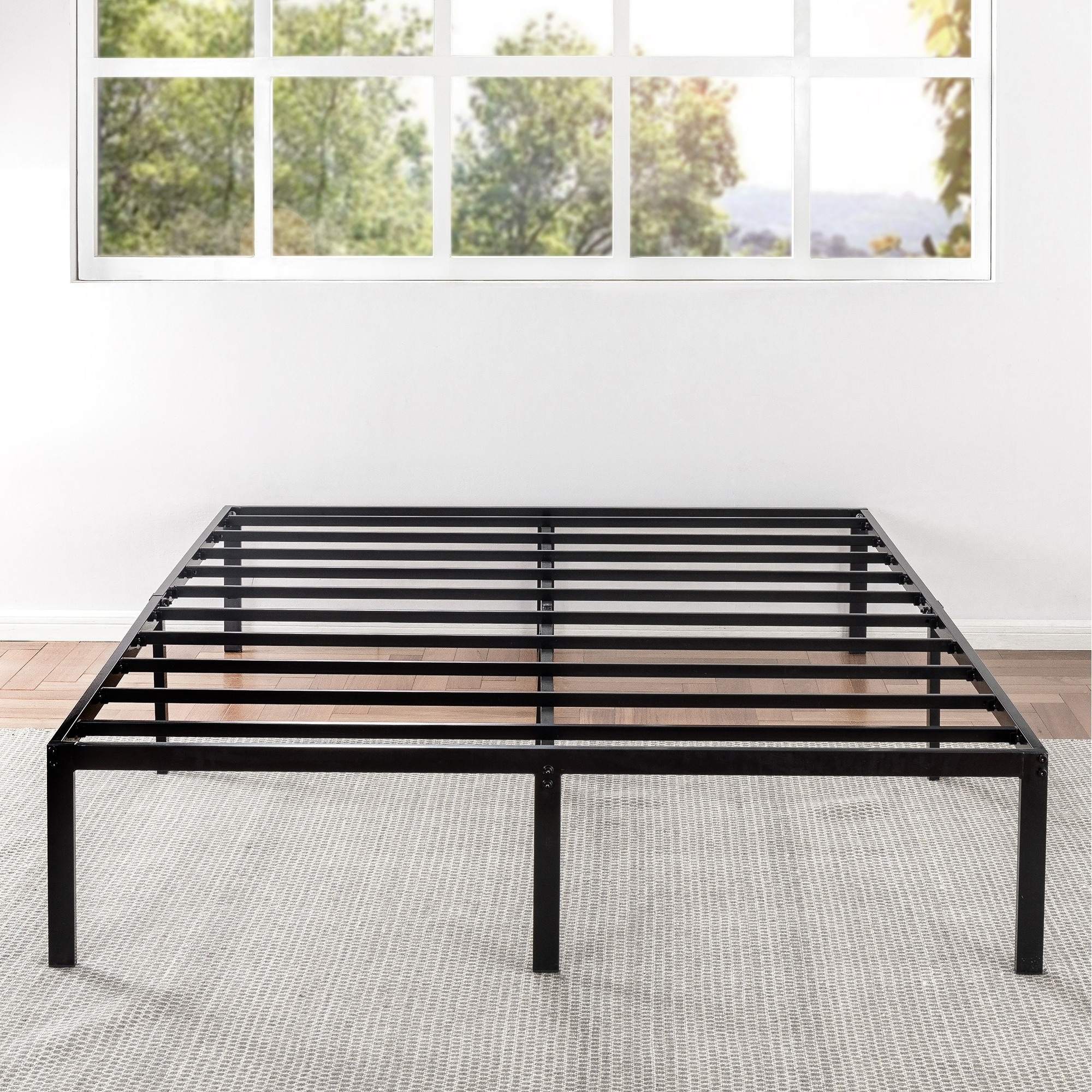 eco sense metal platform bed frame cover