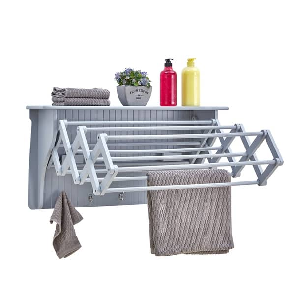 Shop Danya B Wall Mounted Retractable Accordion Drying Rack