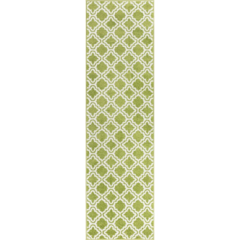 Well Woven Modern Trellis Lattice Bright Runner Rug - 2' x 7'3"