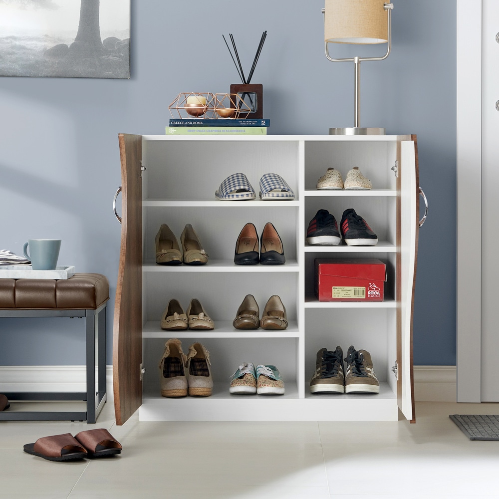 Furniture Of America Della Oak Shoe Cabinet