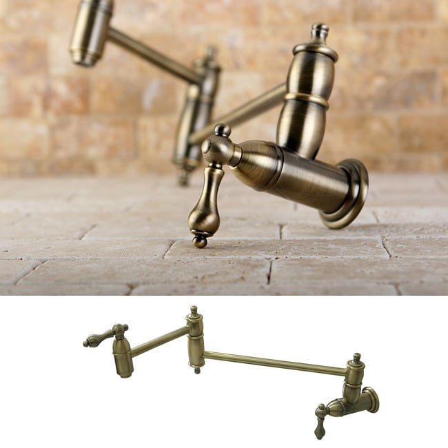 Shop Restoration Kitchen Vintage Brass Pot Filler Faucet Overstock 2147548