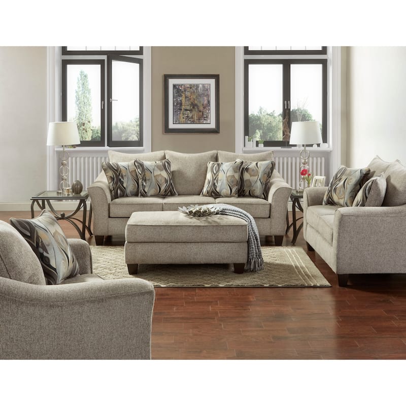 Roundhill Furniture Camero Fabric Cocktail Ottoman