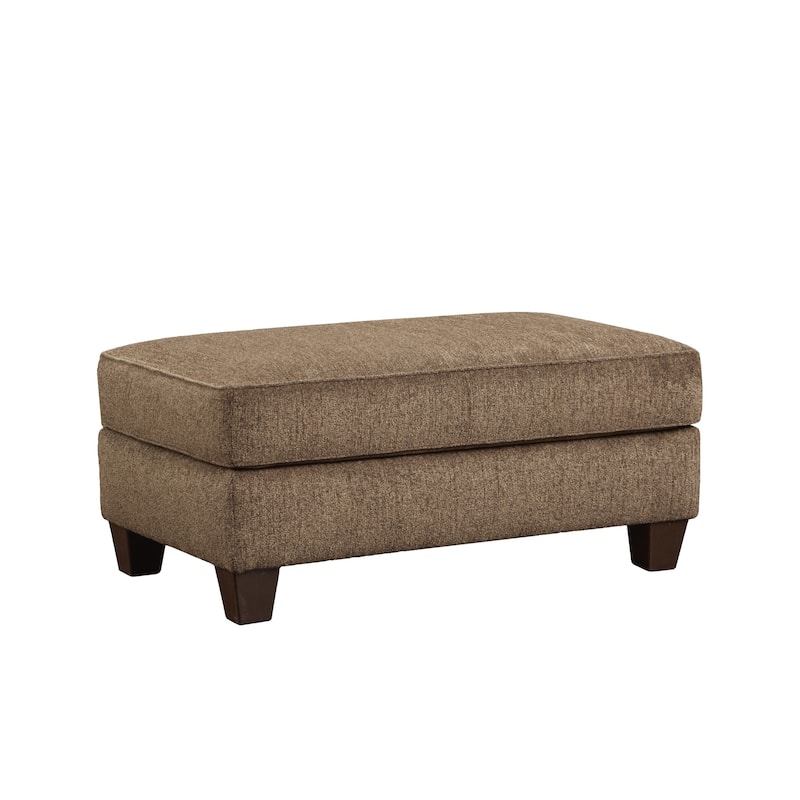 Roundhill Furniture Camero Fabric Cocktail Ottoman - Chocolate Brown