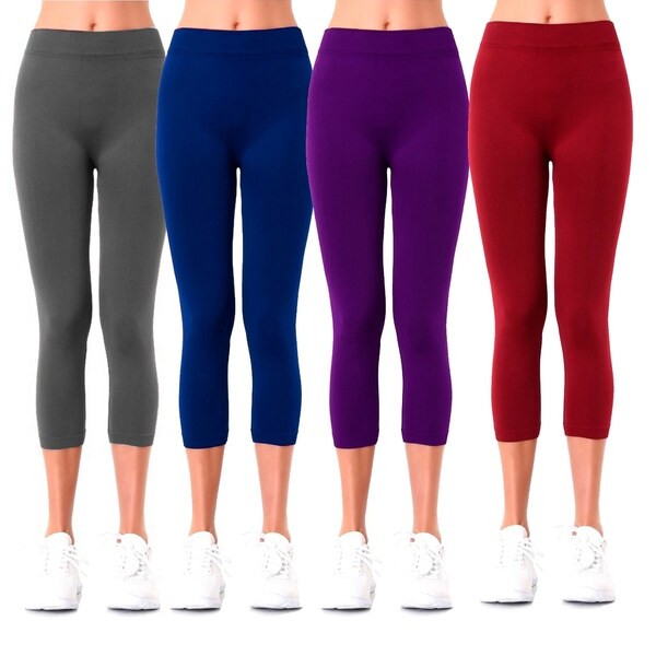 Sofra Ladies Polyester Capri Leggings