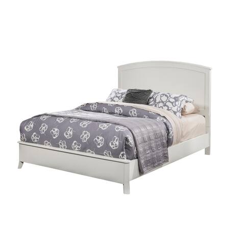 Inviting Mahogany Wood Standard King Panel Bed, White