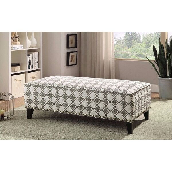 Kristi Contemporary Style Ottoman, Brown