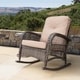 Corvus Salerno Outdoor Wicker Rocking Chair with Cushions - Thumbnail 14