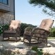 Corvus Salerno Outdoor Wicker Rocking Chair with Cushions - Thumbnail 2
