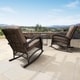Corvus Salerno Outdoor Wicker Rocking Chair with Cushions - Thumbnail 4