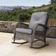 Corvus Salerno Outdoor Wicker Rocking Chair with Cushions - Thumbnail 13