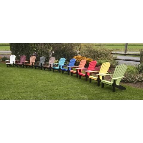Poly Fanback Adirondack Chair with Black Frame