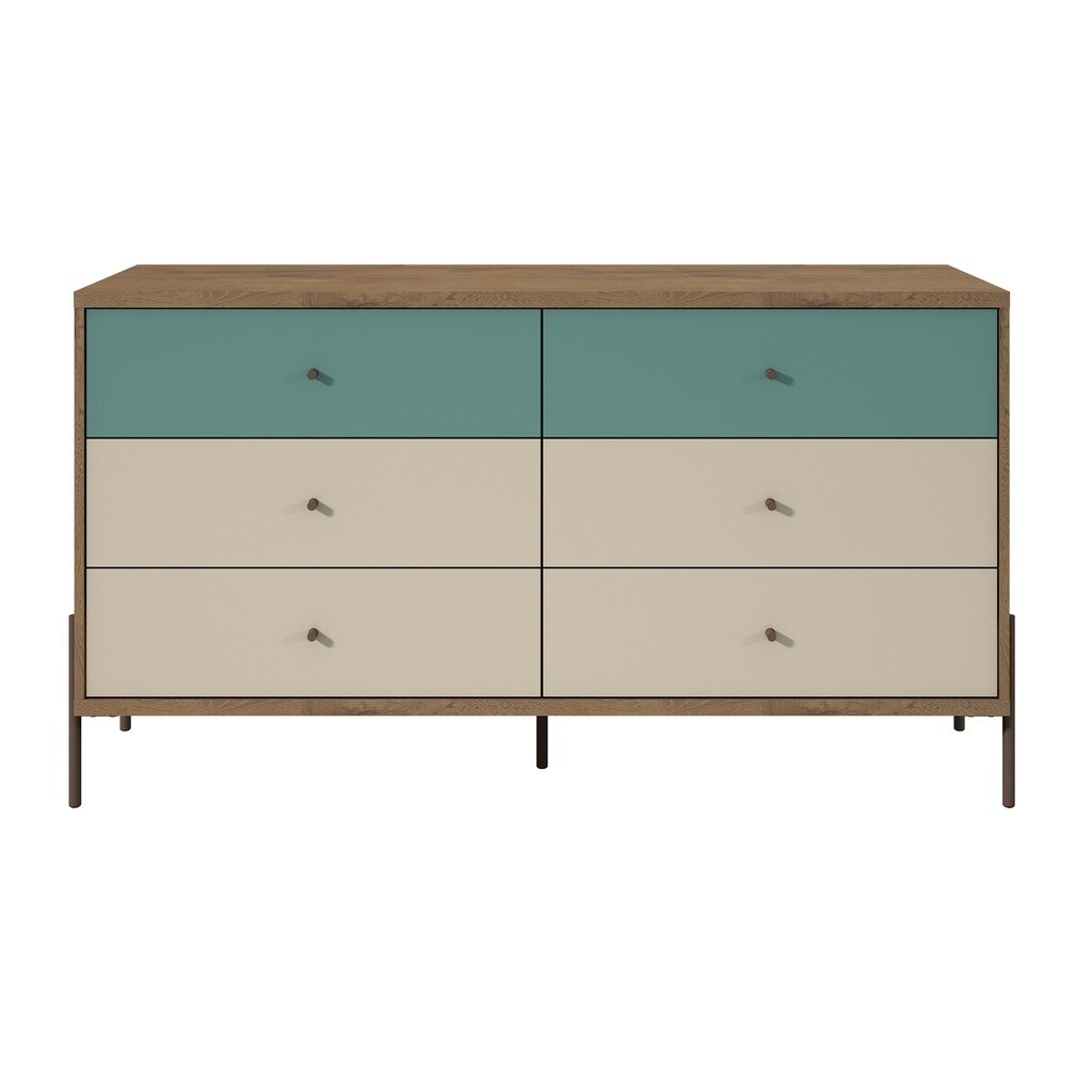 Shop Joy 59 Inch Wide Double Dresser With 6 Full Extension Drawers