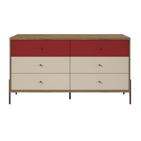 Dressers Chests Online At Our Best Bedroom Joy 59 Inch Wide Double Dresser With 6 Full Extension Drawers