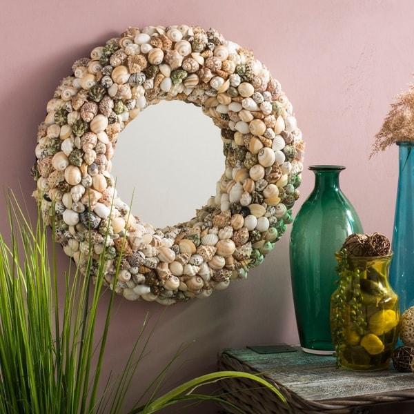 Safavieh Cordero Coastal Seashell 20-inch Round Decorative Mirror - 20" x 3.5" x 20"