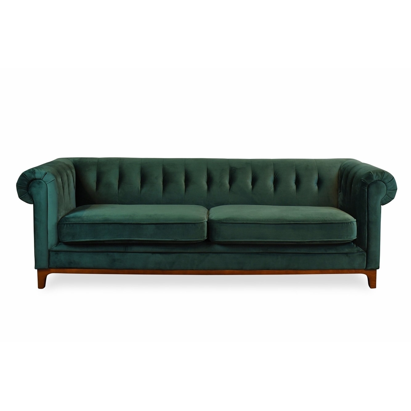Featured image of post Green Velvet Tufted Couch : Artiss storage ottoman blanket box velvet foot stool rest chest couch toy green.