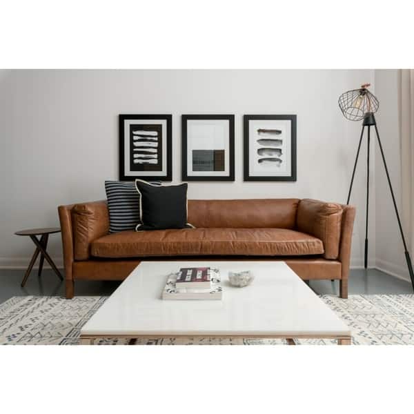 Modern Leather Sofa Mid Century Couch Top Grain Leather Sofa Mid Century Modern Couch