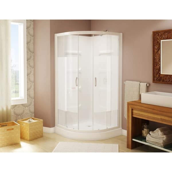 Mona Neo Round Shower Kit Door with Acrylic Tray and Walls Bed Bath