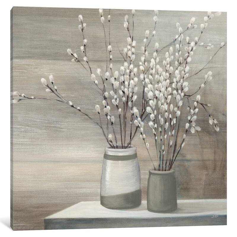 iCanvas 'Willow Still Life Gray Pots' by Julia Purinton Canvas Print