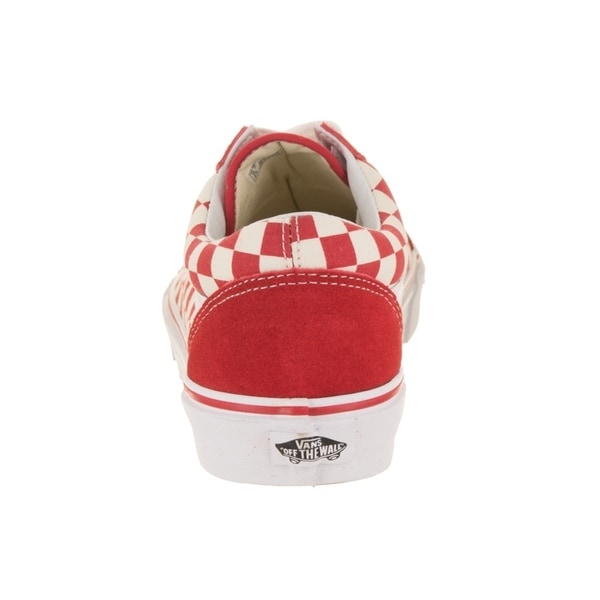 primary check old skool red & white shoes