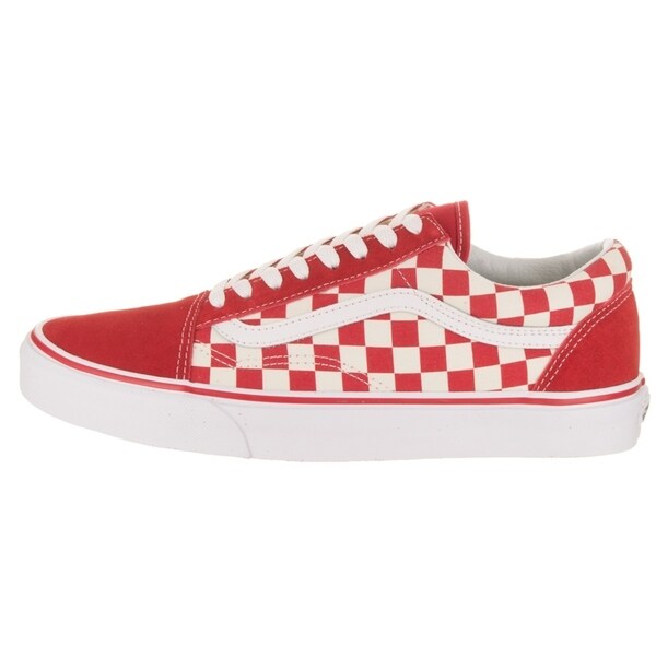 vans primary check old skool red