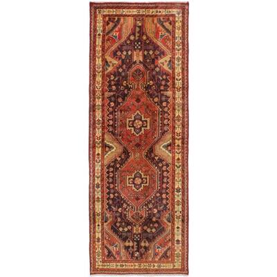 ECARPETGALLERY Hand-knotted Touserkan Dark Copper Wool Rug - 3'0 x 8'8