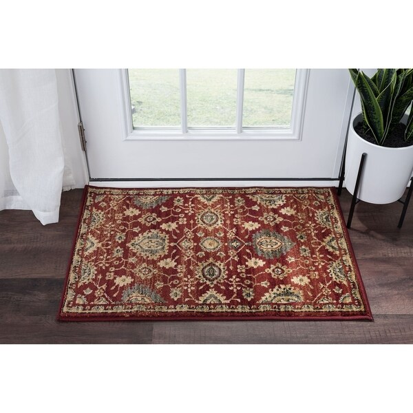 Alise Rugs Soho Transitional Border Scatter Mat Rug - 2' x 3'