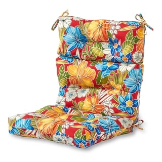 Tropical Pattern Outdoor High-back Chair Cushion