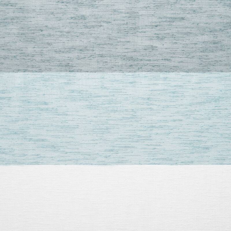 Porch & Den Ocean Stripe Sheer Curtain Panel Pair with Rod Pocket