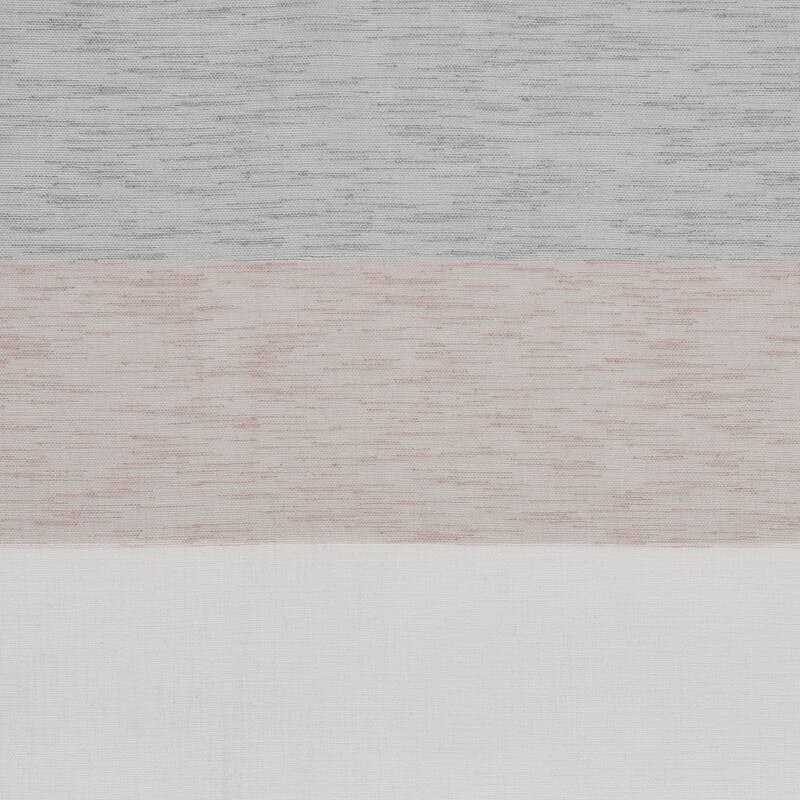 Porch & Den Ocean Stripe Sheer Curtain Panel Pair with Rod Pocket