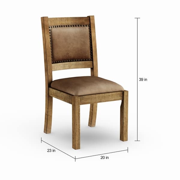 Matthias Rustic Wood Dining Chairs (Set of 2) by Furniture of America