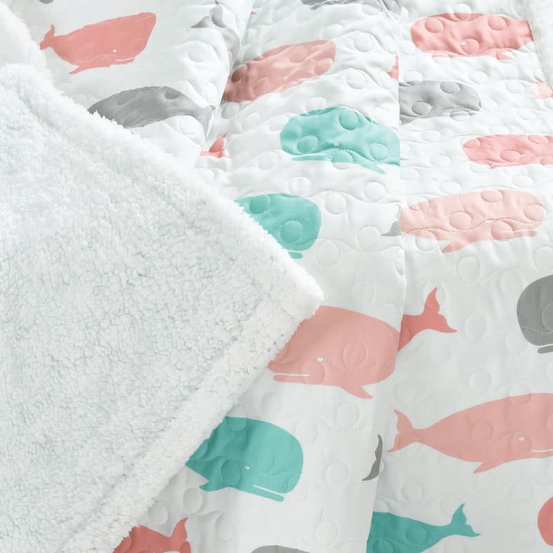 Lush Decor Whale Sherpa Throw