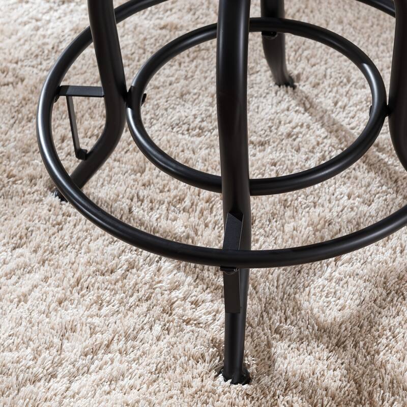 SEI Furniture Horstmann Industrial White Adjustable Swiveling Stool