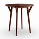 Carson Carrington Kaskinen Round Dark Sienna Brown Small Space Dining Table - Thumbnail 1