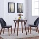 Carson Carrington Kaskinen Round Dark Sienna Brown Small Space Dining Table - Thumbnail 0