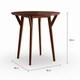 Carson Carrington Kaskinen Round Dark Sienna Brown Small Space Dining Table - Thumbnail 3