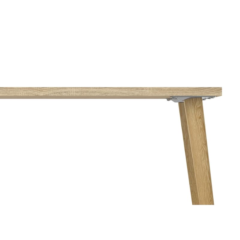 Carson Carrington Kristiansund White and Oak 2-drawer L-shaped Desk