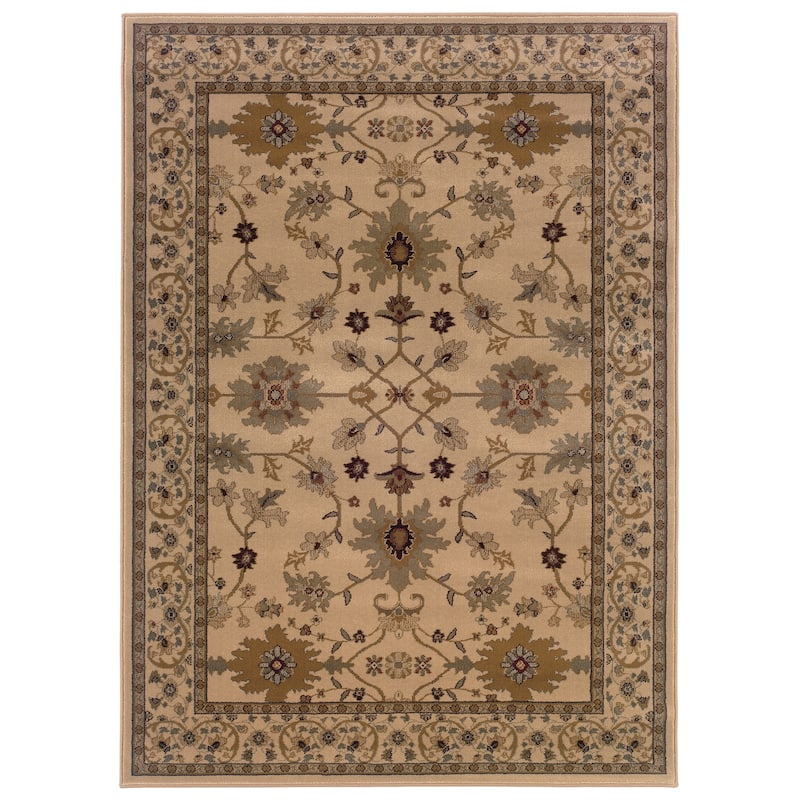 Style Haven Uinta Beige Traditional Area Rug - 9' 10" x 12' 9" - Rectangle