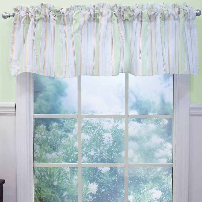 Blue Stripe Window Valance