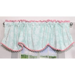 Aqua & Pink Wings Window Valance