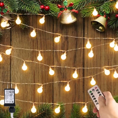 Crystal Ball 100 LED Globe String Lights with Remote & Timer - Medium