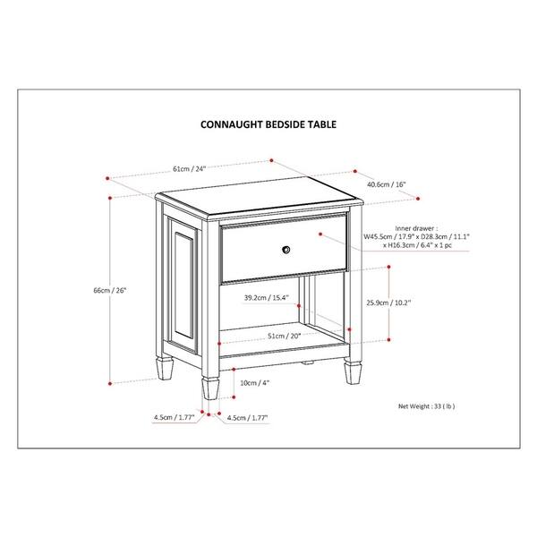 Wyndenhall Hampshire Solid Wood 24 Inch Wide Transitional Wyndenhall Hampshire Solid Wood 24