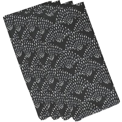 Fan Dance 22 Inch Geometric Print Napkin (Set of 4)