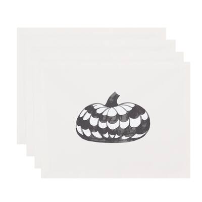 Pumpkin Single 18x14 Inch Halloween Print Placemat (Set of 4)