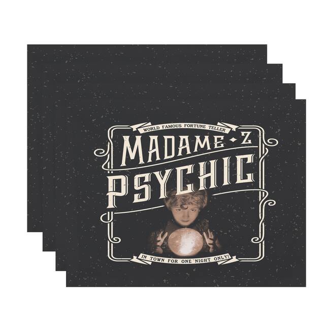 Madame Psychic 18x14 Inch Halloween Print Placemat (Set of 4)