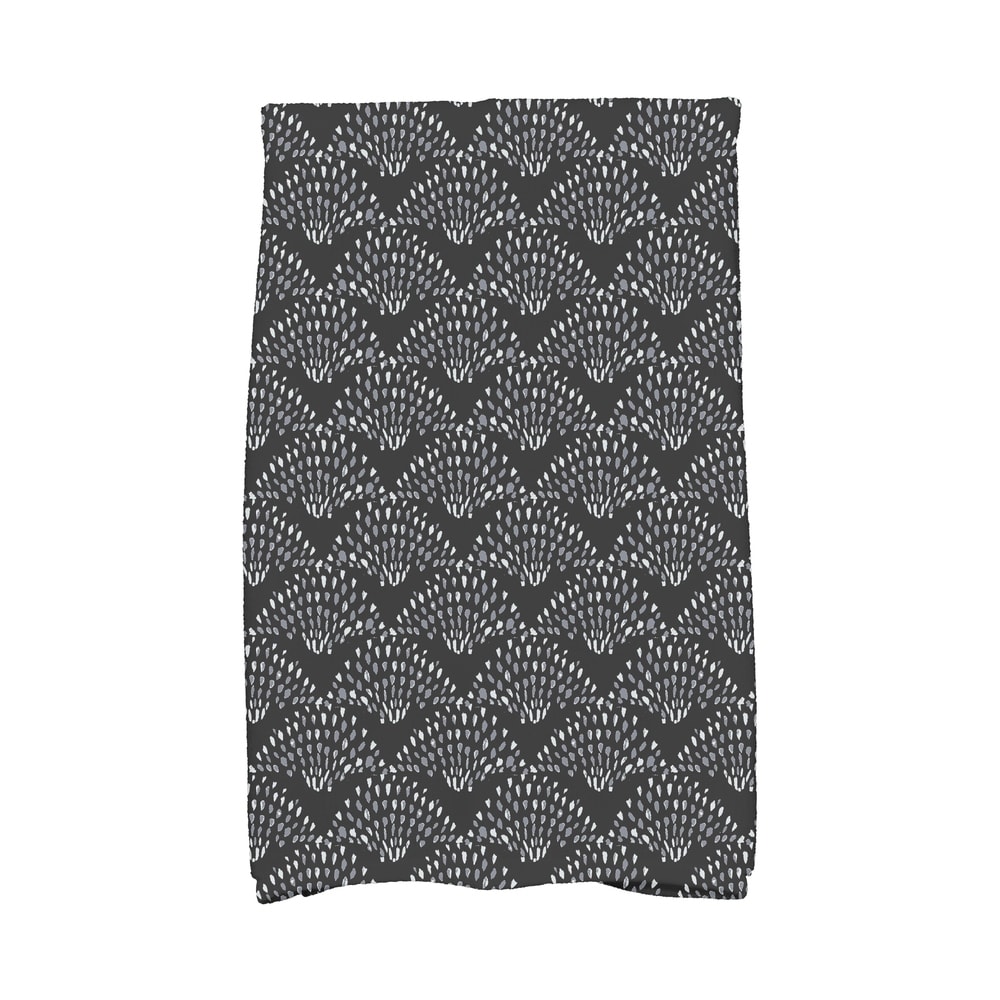 2pk Cotton Geometric Kitchen Towels Black - Room Essentials 2 ct